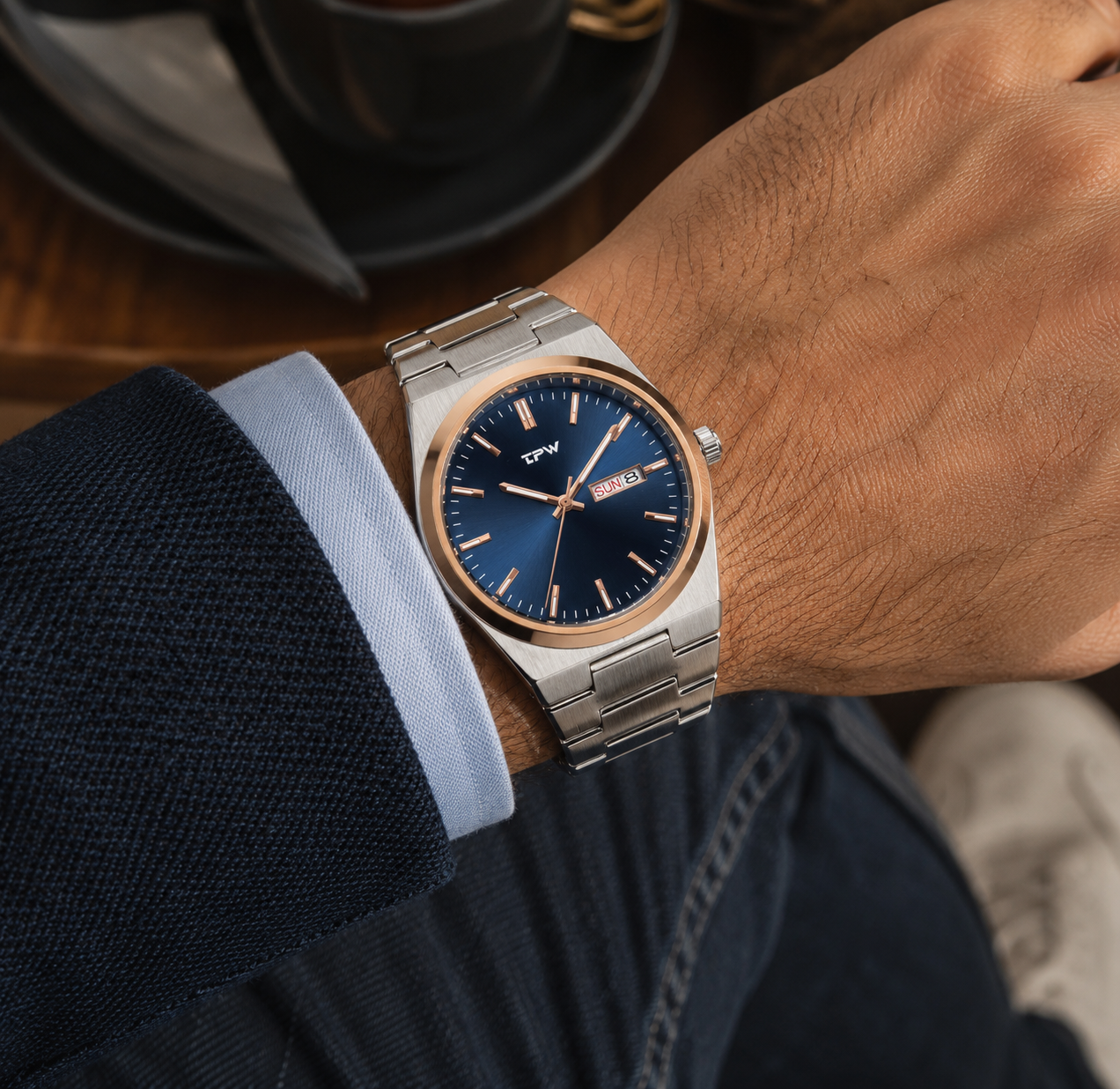 TPW PRX Style 40 mm – Textured dial and steel bracelet