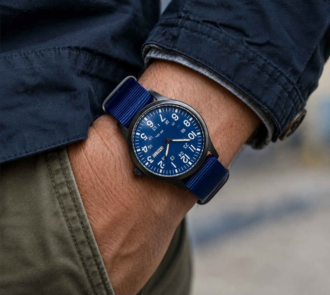 Reloj Field Militar 41 mm – Cuarzo con Día y Fecha