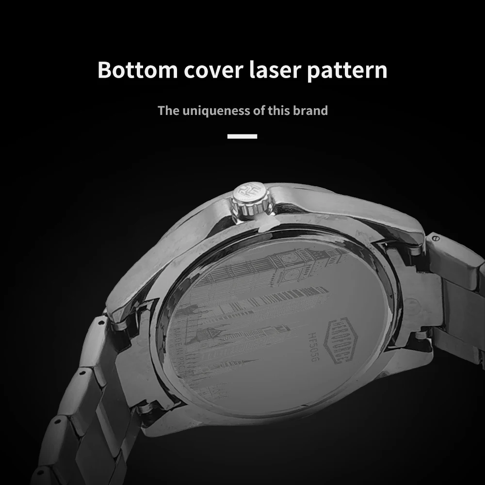 Detalle del cierre plegable con seguridad del reloj HeroForce HF5056