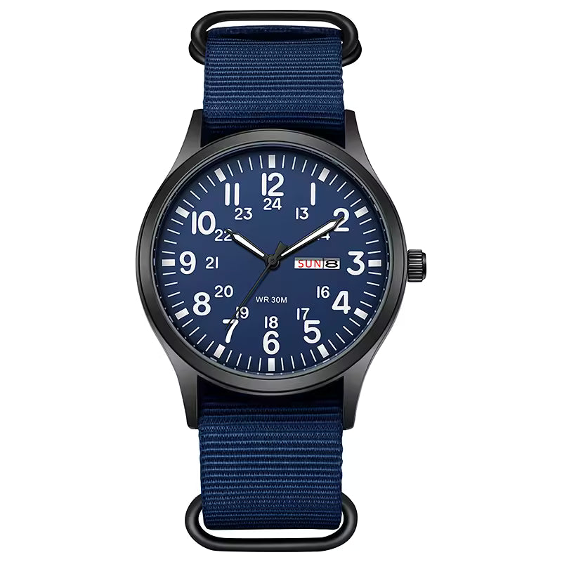 Reloj Field Militar 41 mm – Cuarzo con Día y Fecha