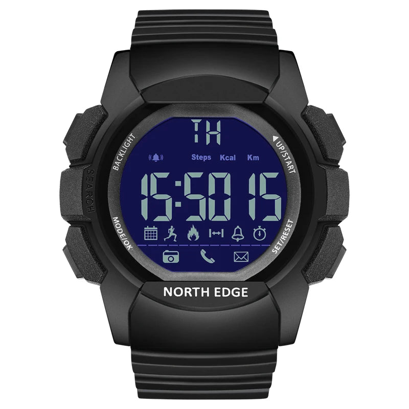 North Edge AK reloj digital con podómetro cronógrafo y alarma