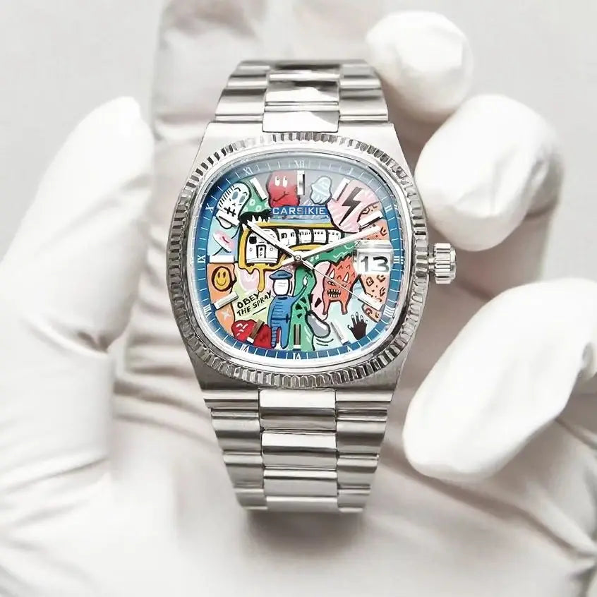 ENVÍOS DESDE 9 AGOSTO · GRAYSS HZ-3D – Reloj cuadrado plateado de cuarzo