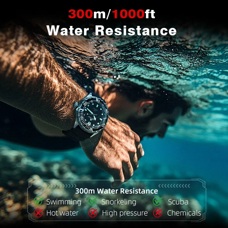 North Edge Triton 45.8mm Solar Diver Watch – 300M