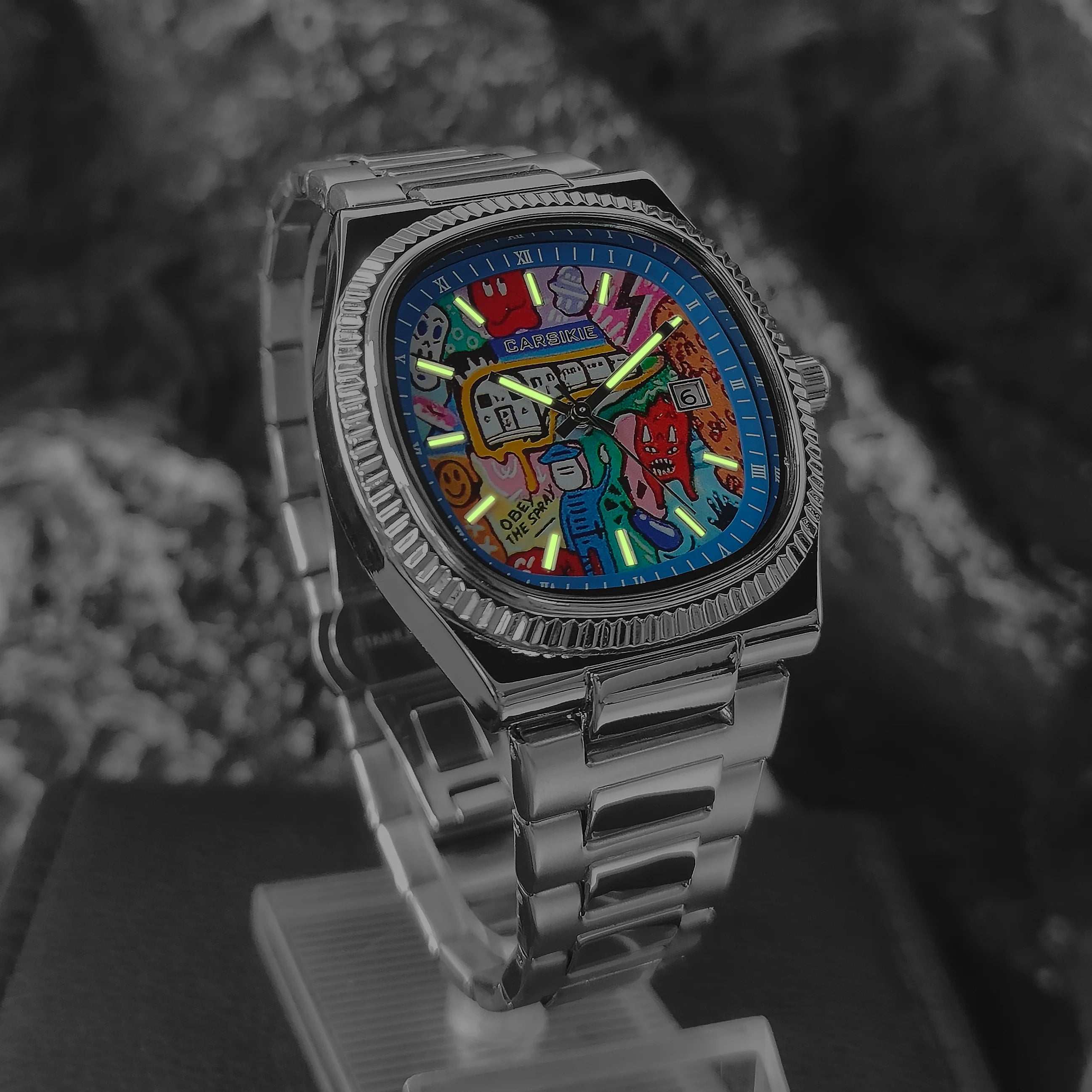 ENVÍOS DESDE 9 AGOSTO · GRAYSS HZ-3D – Reloj cuadrado plateado de cuarzo