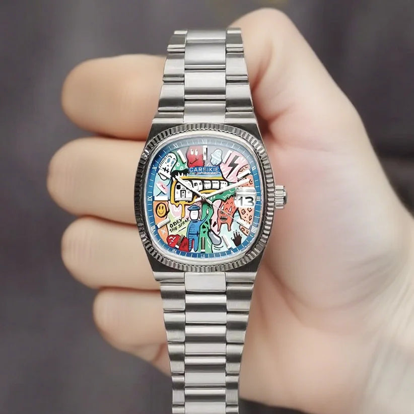ENVÍOS DESDE 9 AGOSTO · GRAYSS HZ-3D – Reloj cuadrado plateado de cuarzo