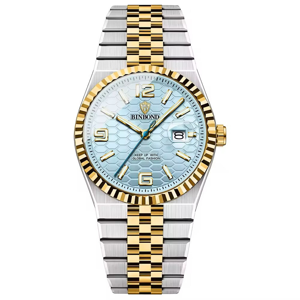 BINBOND Classic Sport azul hielo, acero y oro