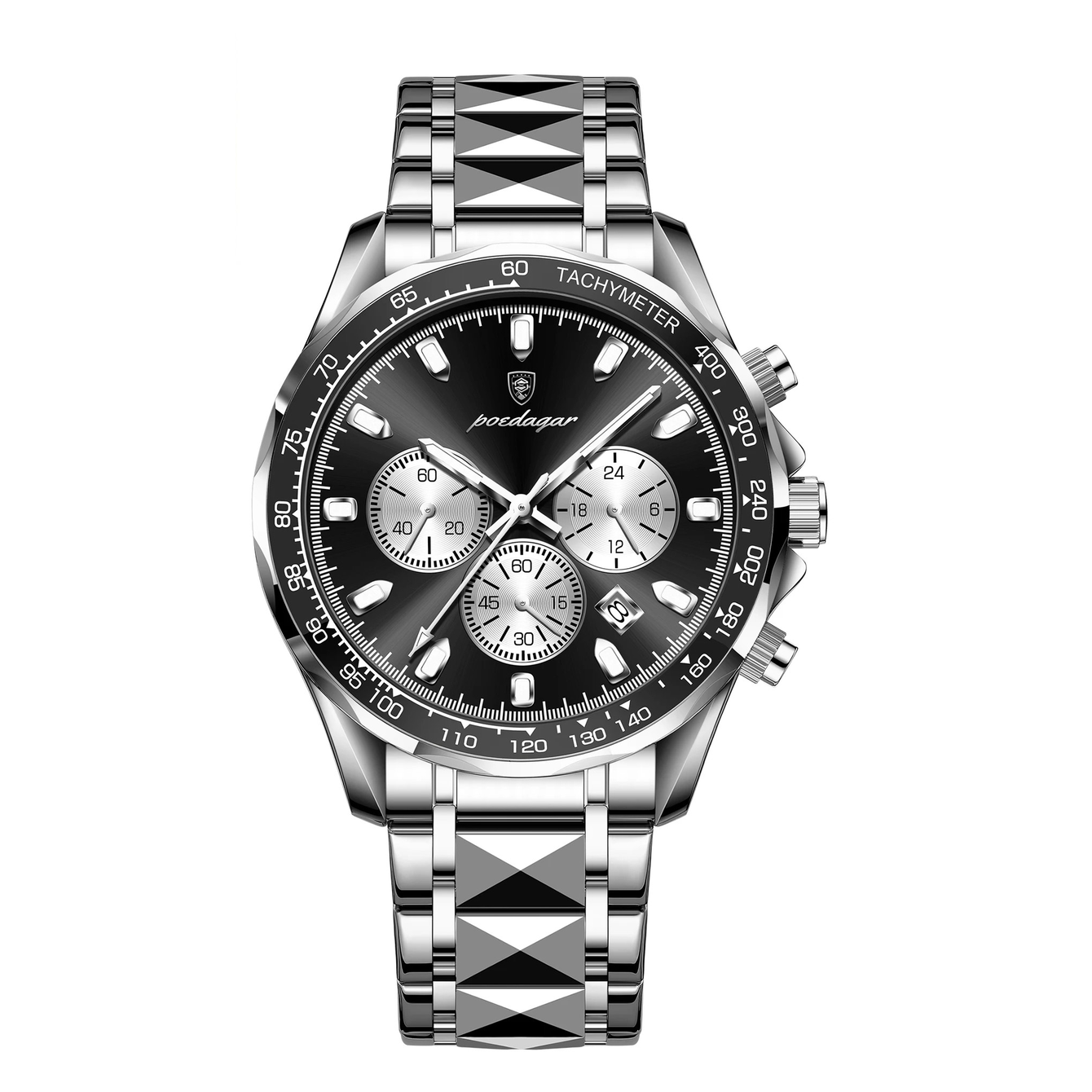 Poedagar Chronograph Steel Watch