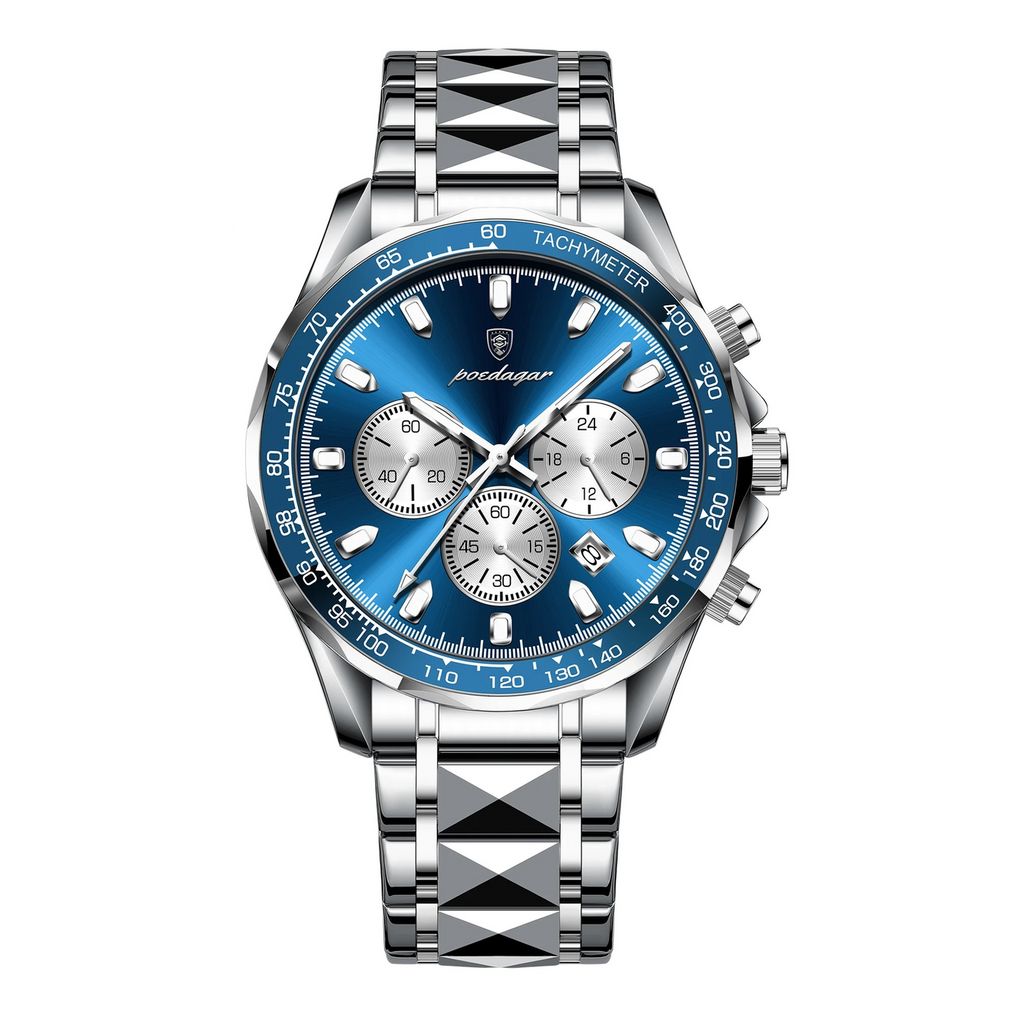 Poedagar Chronograph Steel Watch
