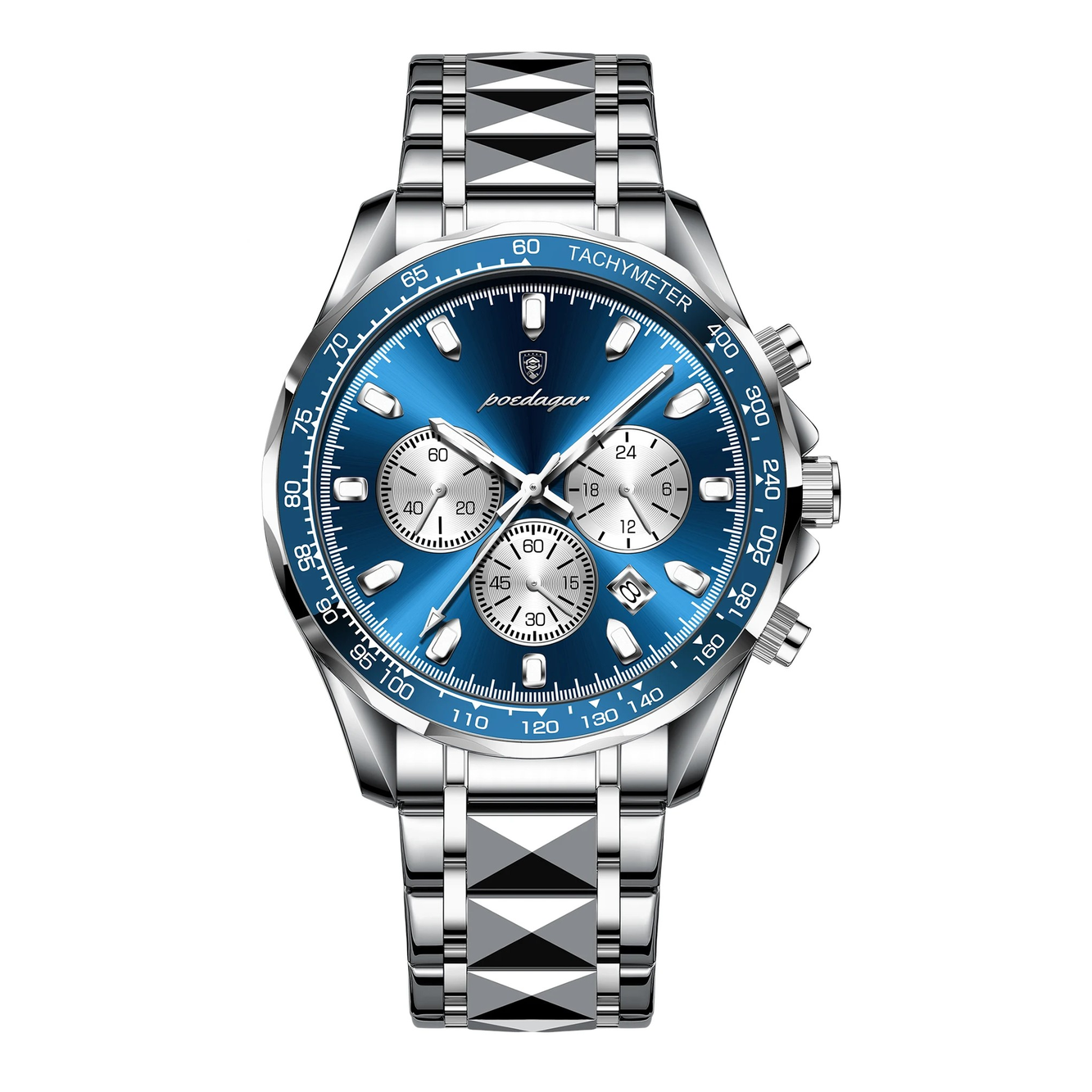 Poedagar Chronograph Steel Watch