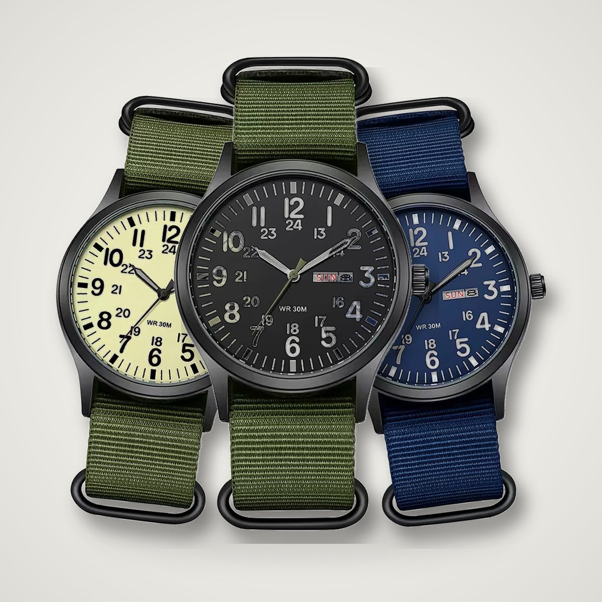 Reloj Field Militar 41 mm – Cuarzo con Día y Fecha