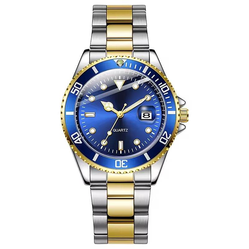 Reloj TPW K5018 estilo diver azul bicolor con brazalete de acero