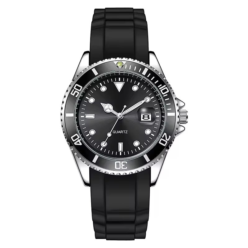 Reloj TPW K5018 estilo diver negro con correa de silicona